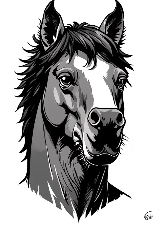 bojack horseman tattoo design idea