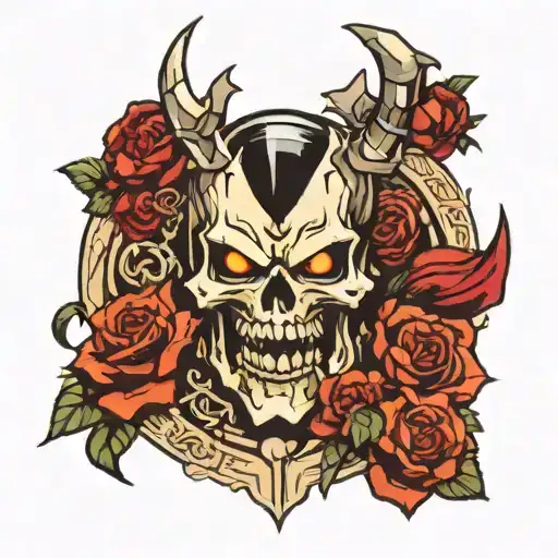 overlord anime character tattoo design idea
