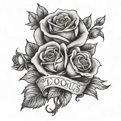 exodus 14:14 with rose undeneath tattoo design idea