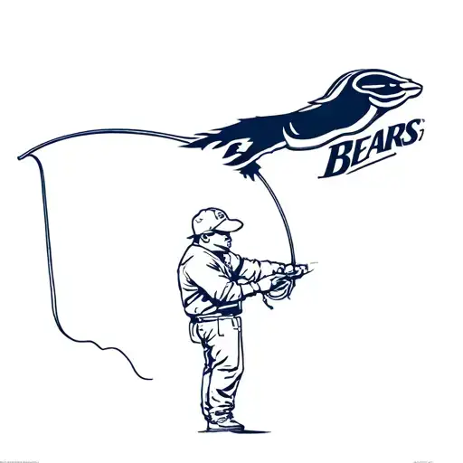 truck driver, Chicago bears, fishing tattoo design idea