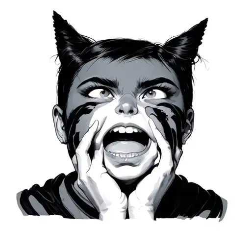 haz un ahegao heart eyes tattoo design idea