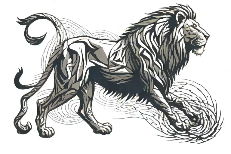 Lion tattoo design idea