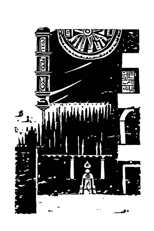 Egyptian postage stamp tattoo of old Cairo tattoo design idea