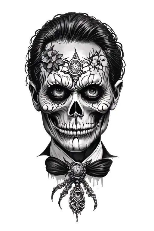 voodoo, james bond live and let die occult tattoo design idea