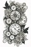 Time, life, hard, changes people tattoo design idea