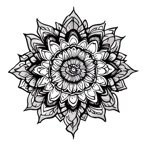 Elbow Mandala tattoo design idea