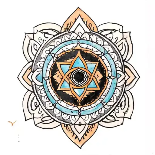 Sri Yantra tattoo design idea