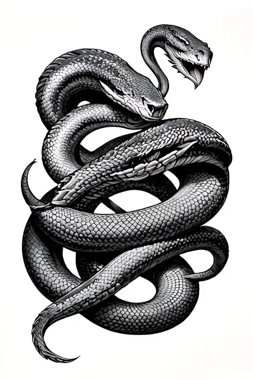 Hercules fighting snake wrapped tattoo design idea