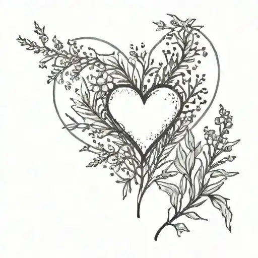 Practical magic salt rosemary lavender and love heart tattoo design idea