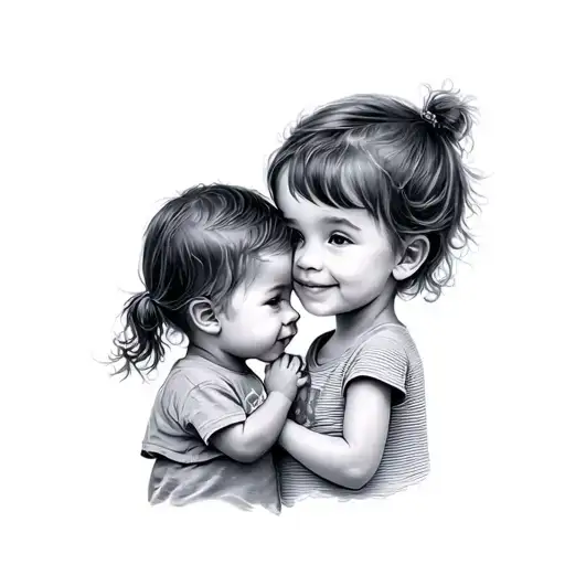 Grandchildren tattoo design idea