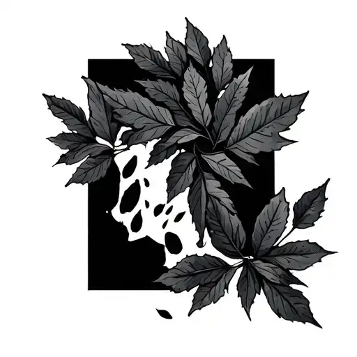 3:42 with leaves falling tattoo design idea