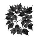 3:42 with leaves falling tattoo design idea