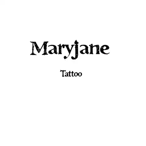 Maryjane tattoo design idea