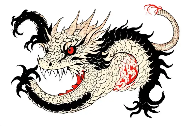 sea monster tattoo design idea