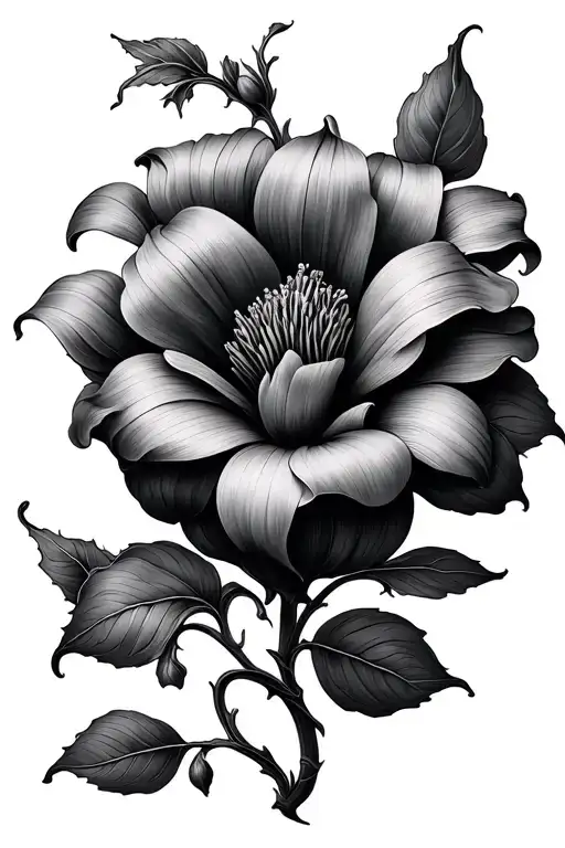 flower that looks like a vulva tattoo design idea