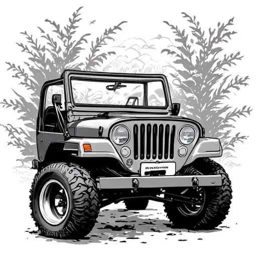 Jeep and Banjo tattoo design idea