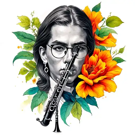 Clarinet tattoo design idea