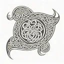 Celtic shoulder & sleeve tatto with equal amounts of space tattoo design idea