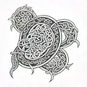 Celtic shoulder & sleeve tatto with equal amounts of space tattoo design idea