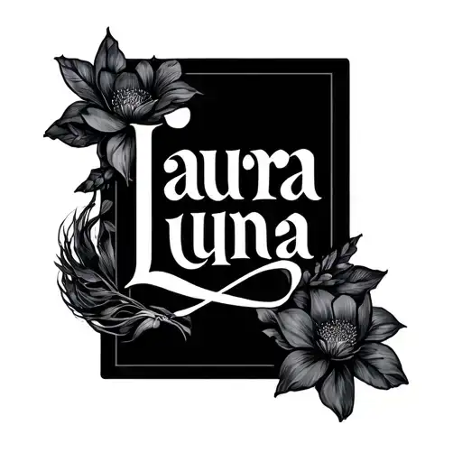 Laura Luna name tattoo design idea