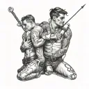 Gay Male Bottom Slave Bondage Tattoo tattoo design idea