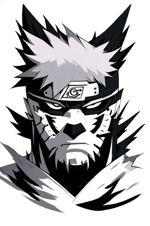 kakashi anbu mask tattoo design idea