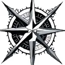 Nordic compass tattoo design idea