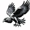 Buzzard tattoo design idea