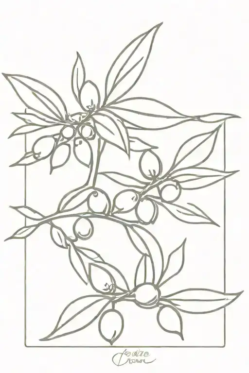 olive branch tattoo design idea