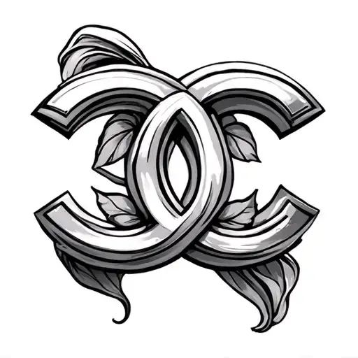 Double C tattoo design idea