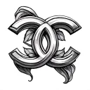 Double C tattoo design idea