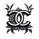 Double C tattoo design idea