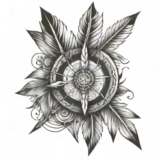 indian arrow tattoo design idea