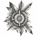 indian arrow tattoo design idea