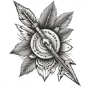 indian arrow tattoo design idea