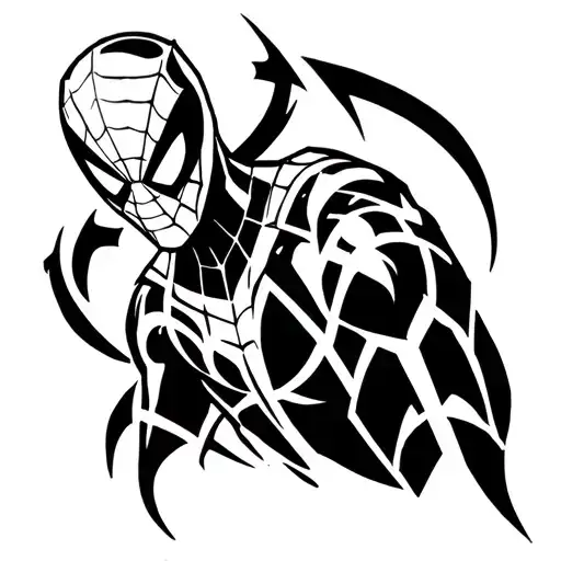 spiderman deadpool tattoo design idea
