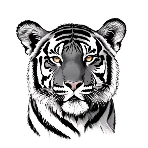 Tiger And Cub tattoo design idea