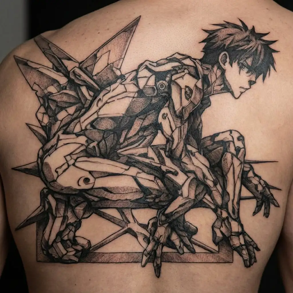 evangelion neon Genesis Evangelion Eva 1 moment from manga forearm position tattoo design idea