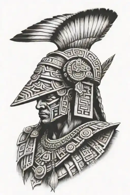 Aztec warrior tattoo design idea