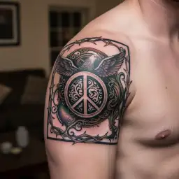 life line peace freedom tattoo design idea