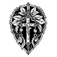 rosary tattoo design idea