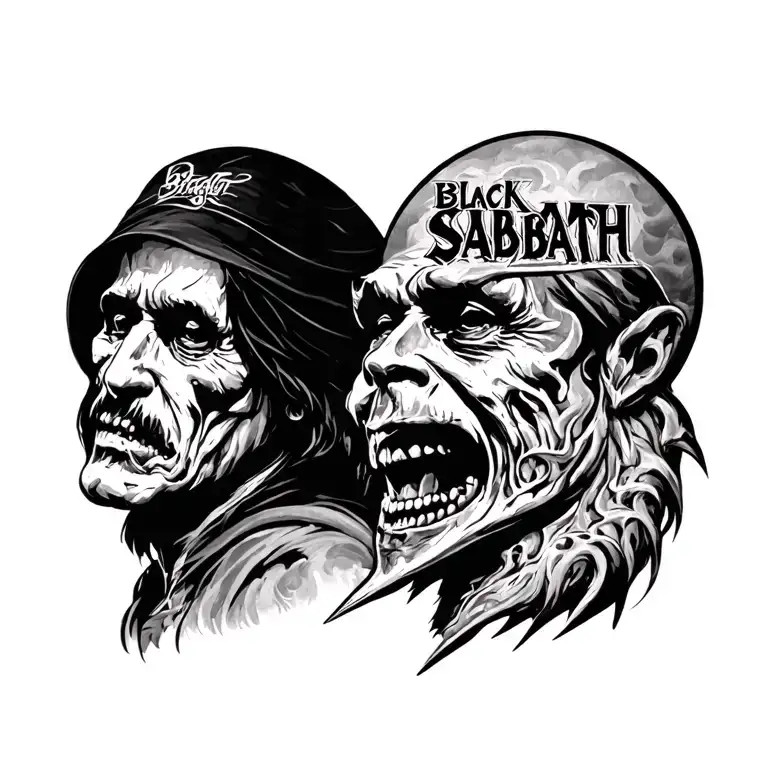 black sabbath album cover tattoo inspired tattoo design idea