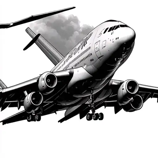 Boeing 747 tattoo design idea