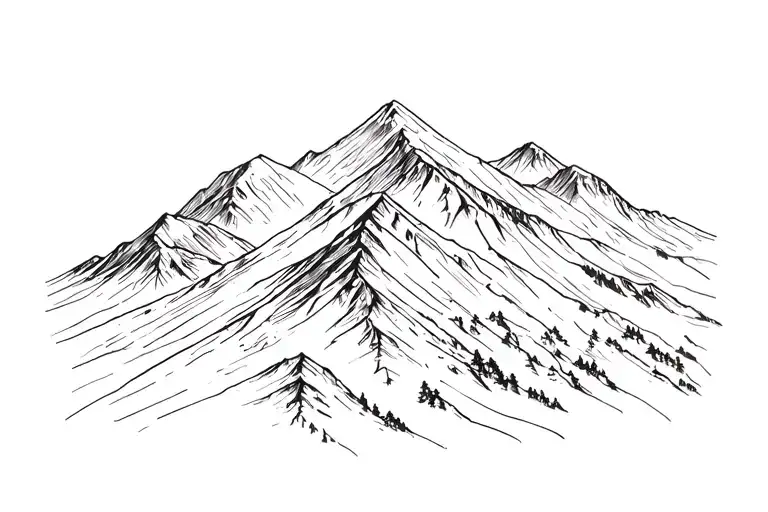 pikes peak tattoo design idea