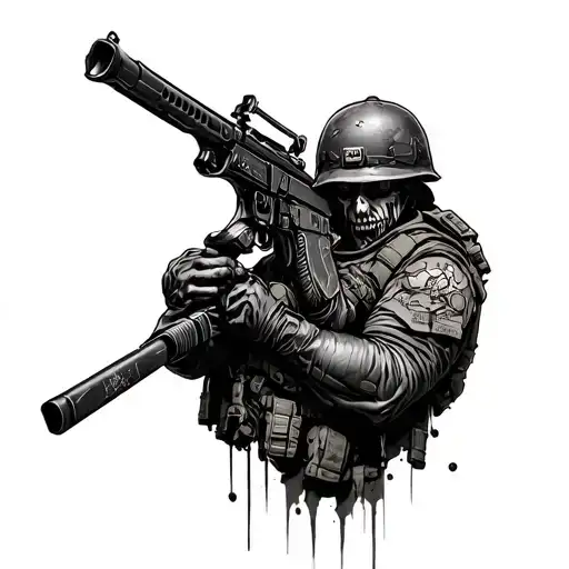 Hybrid Theory Soldier tattoo design idea