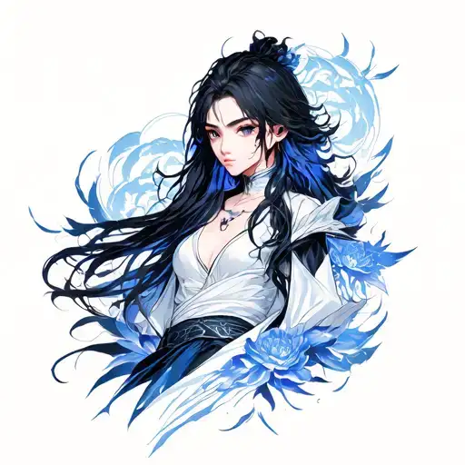 solo leveling anime yin tattoo design idea