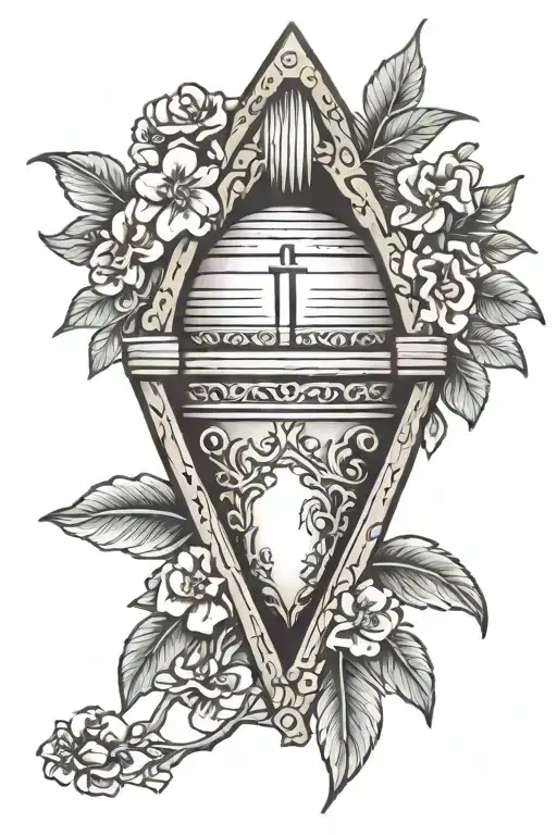 empty tomb tattoo design idea
