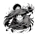 luffy gear 5 with zoro on top  tattoo design idea