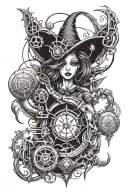 Witchy tattoo design idea