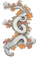 go with flow started form hand tattoo design idea